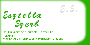 esztella szerb business card